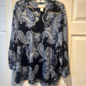 NWT Sz 3x Alfred Dunner classics blue floral